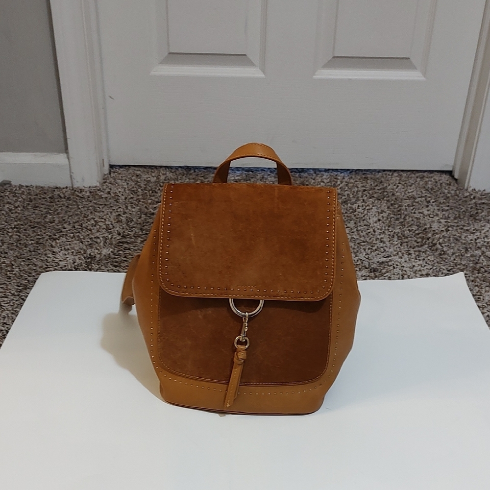 Tan Leather Backpack - image 1